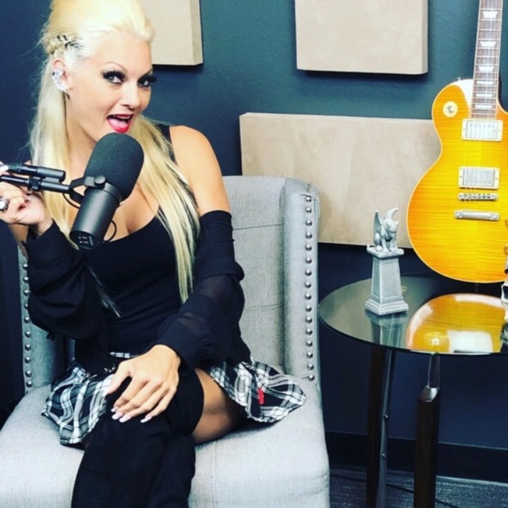 Sheer top & plaid mini skirt worn on Talk of Love